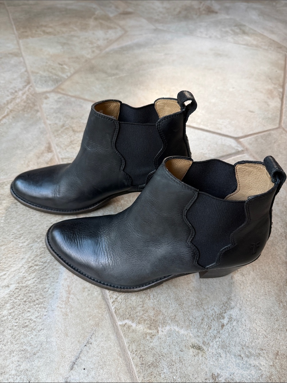 Women’s Black Leather Chelsea Ankle Boots